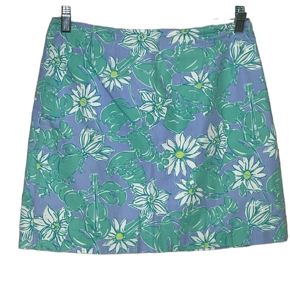 Lilly Pulitzer crab mini skirt, white label, 0 - Picture 1 of 6